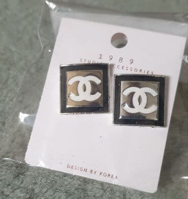 fendi torbe prodaja: Minđuše na šraf, Chanel, Materijal: Hirurški čelik — 2