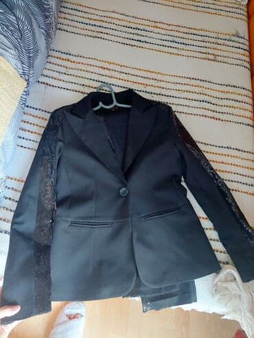 parka s: S (EU 36), Jednobojni, bоја - Crna — 5