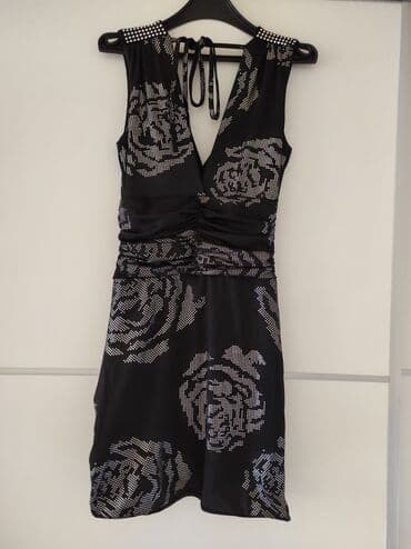 midi haljine h m: A-Dress XS (EU 34), bоја - Crna, Koktel, klub, Na bretele — 2