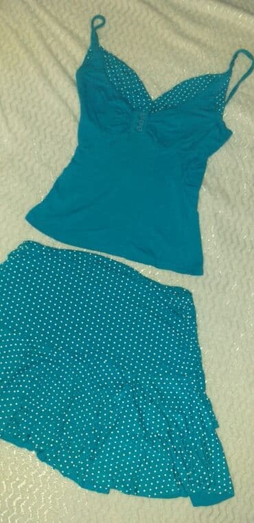 zenski kompleti sako i pantalone cene: C&A, S (EU 36), Tufnasti, bоја - Tirkizna — 8