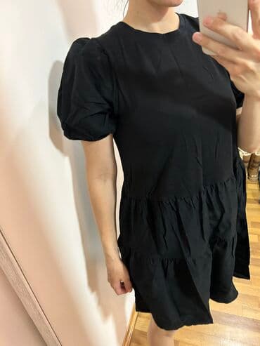 haljina xs s: Zara M (EU 38), bоја - Crna, Kratkih rukava — 2