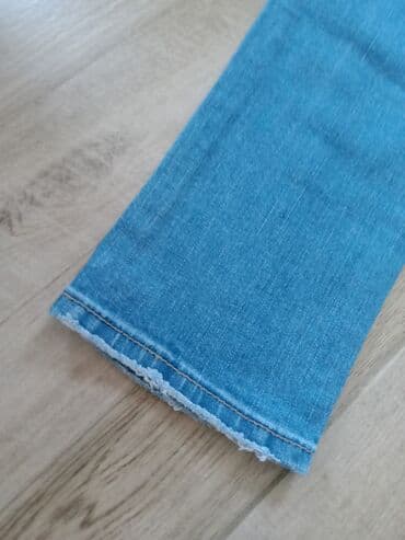 pantalone s: Teksas, Normalan struk, Ravne nogavice — 8