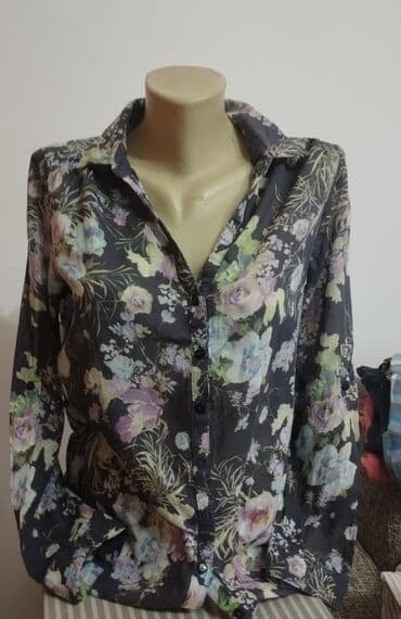 mango bluze i košulje: M (EU 38), Cvetni, bоја - Crna — 1