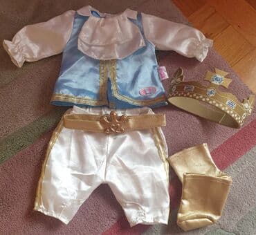 elegantne pantalone sa visokim strukom: Zapf baby born princ - kralj komplet garderoba odeca za bebu lutku — 5