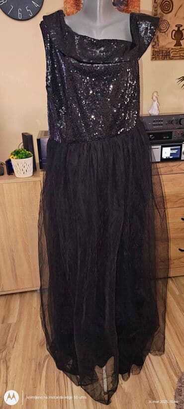 dm sminka za decu: A-Dress 3XL (EU 46), bоја - Crna, Večernji, maturski, Top (bez rukava) — 1