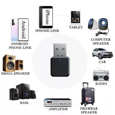 radio za kamion: Hands free Bluetooth Aux USB audio prijemnik Bluetooth 5.1 audio — 1