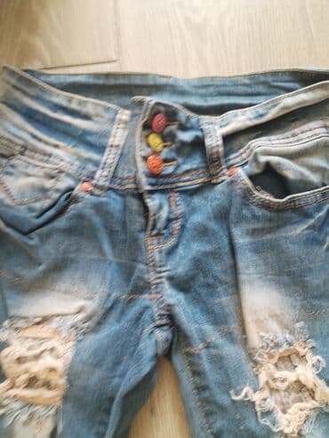 mona lanene pantalone: Farmerke xs — 3