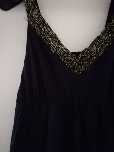 midi haljine h m: H&M, L (EU 40), Pamuk, bоја - Crna — 2