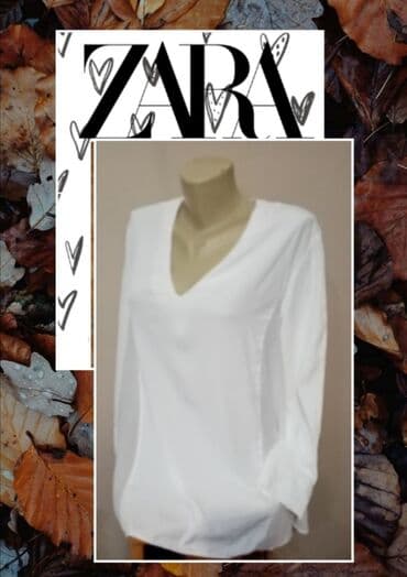 zenske svecane bluzice: Zara, XS (EU 34), Jednobojni, bоја - Bela — 1