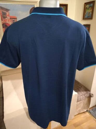 pantalone velicina 54: Majica na kratke rukave, 5XL (EU 62), bоја - Tamnoplava, Pamuk — 5