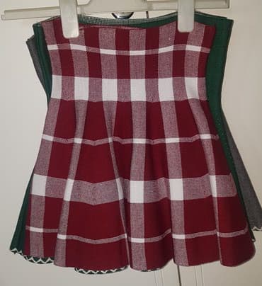 karirane suknje crvene: S (EU 36), Mini, bоја - Bordo — 4