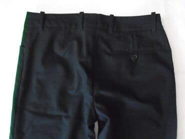 elegantne pantalone sa visokim strukom: H&M crne poslovne pantalone, intenzivno crne, elegantne, klasične — 5