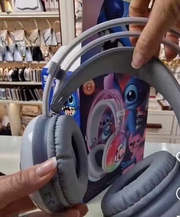 bluetooth slusalice za decu: Stereo slušalice Stitch AH-980 sa RGB osvetljenjem. Slušalice imaju — 4