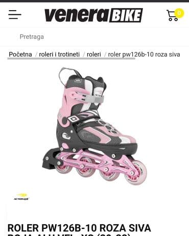 mikrofon sa stalkom: Action roleri PW126B-10 u roze-sivoj kombinaciji boja. Roleri imaju — 1