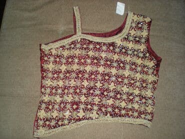 majice za ispod sakoa: One size, Cvetni, bоја - Bordo — 2