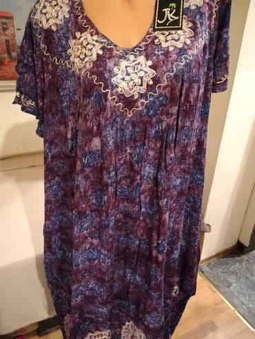 sorcevi za punije dame: 2XL (EU 44), bоја - Ljubičasta, Večernji, maturski, Kratkih rukava — 4