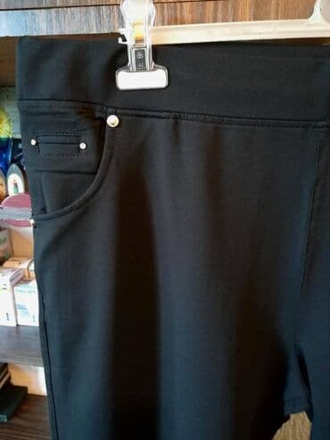 Pantalone: 5XL (EU 50), Normalan struk, Ravne nogavice — 4