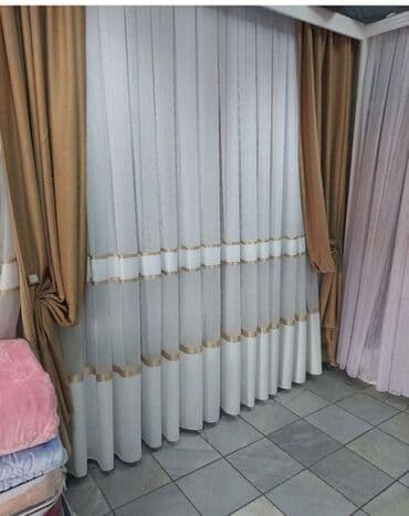 etisoni na metar: Light filtering curtains, color - White — 2
