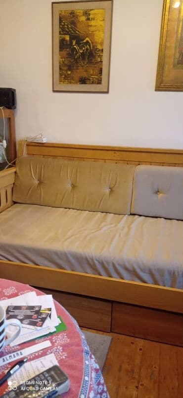 dvosed i trosed: Rucni rad kauc-sofa od belog jasena,vrlo malo koriscen,sa dve — 4