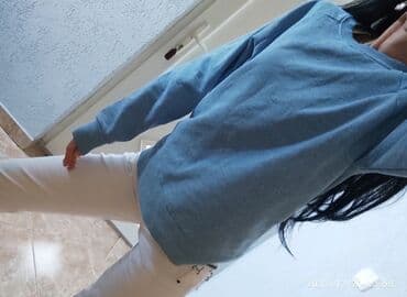 zara model pantalona: Zara, S (EU 36), Jednobojni, bоја - Svetloplava — 1
