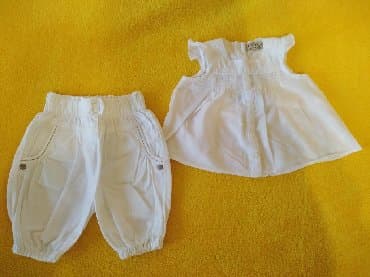 elegantne pantalone sa visokim strukom: Komplet: Majica, Pantalone, 62-68 — 1