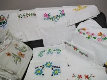 Towels: Floral, Embroidery, color - Multicolored — 8