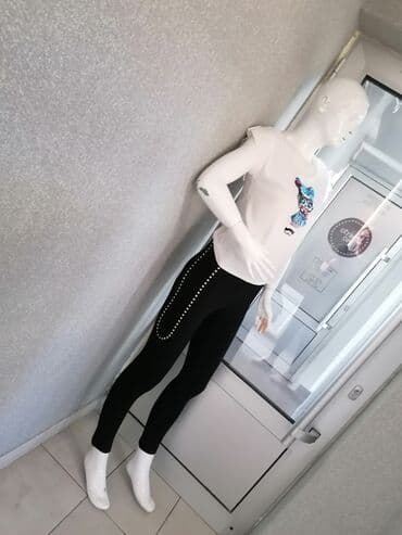 elegantne pantalone sa visokim strukom: S (EU 36), bоја - Crna, Jednobojni — 9