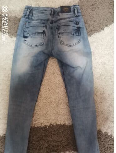 elegantne pantalone sa visokim strukom: Zenske farmerice, bukvalno kao nove, nosene samo jednom u vel 30 — 2