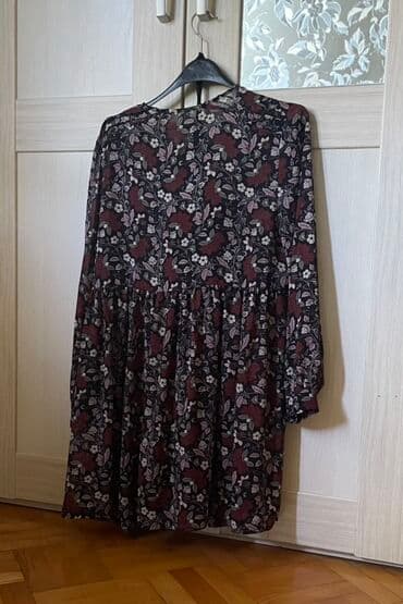duge teksas haljine: Pepe Jeans L (EU 40), bоја - Bordo, Oversize, Dugih rukava — 2