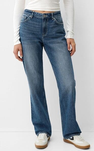 teksas kosulje zenske: Bershka straight high waist farmerke
Vel 38 — 3
