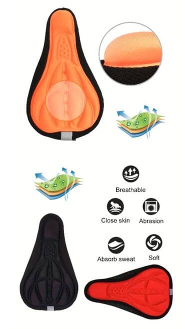 Bicikli: Nova mekana navlaka za sedište crne boje. Ergonomski dizajnirana — 6