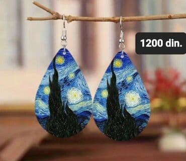 nakit od hirurškog čelika: Handmade, Materijal: Drvo — 1