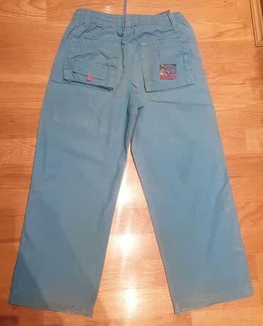 elegantne pantalone sa visokim strukom: 116-122, bоја - Tamnoplava — 8
