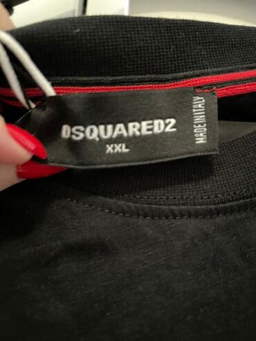 c a zimske jakne: Majica na kratke rukave, 2XL (EU 56), Dsquared2, bоја - Crna, Pamuk — 3