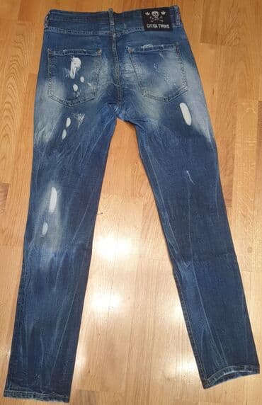 elegantne pantalone sa visokim strukom: Farmerke, 42 / 32, Dsquared2, Skinny — 7