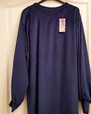 crna haljina duga: M (EU 38), bоја - Crna, Oversize, Dugih rukava — 2