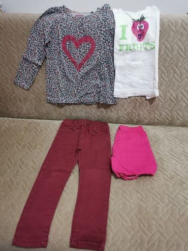 elegantne pantalone sa visokim strukom: Paket: Farmerke, Džemperi, Košulje, Za devojčice, uzrast: 3 godine — 2