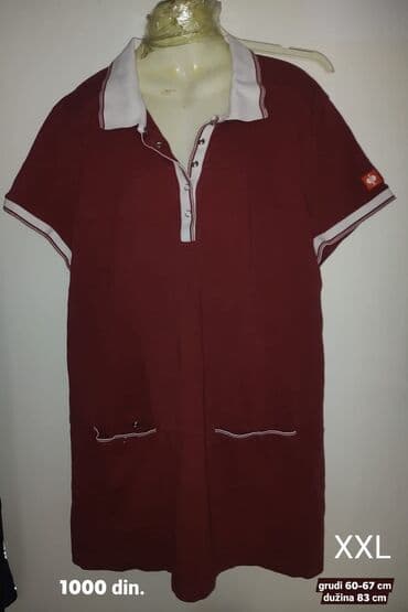 haljina xs s: 2XL (EU 44), bоја - Bordo, Kratkih rukava — 3