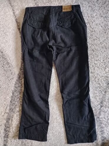 pantalone s: Exit crne pantalone 38 - 34.
Pamuk i lan — 2