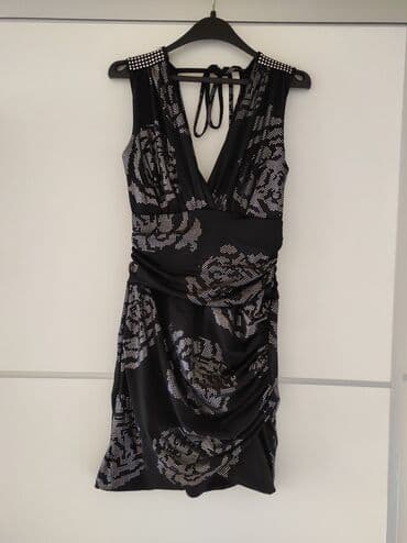 midi haljine h m: A-Dress XS (EU 34), bоја - Crna, Koktel, klub, Na bretele — 1