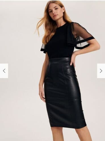 suknja sorc stradivarius: XS (EU 34), Midi, bоја - Crna — 1