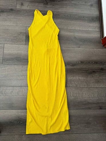 h m haljine za devojcice: H&M XS (EU 34), bоја - Žuta, Na bretele — 1