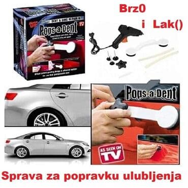 Transport: Cena 1200 din Pops-a-Dent, set za popravku udubljenja na automobilu — 1