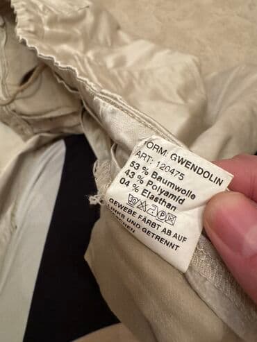 pantalone s: XL (EU 42), L (EU 40), 2XL (EU 44), Normalan struk, Ravne nogavice — 5