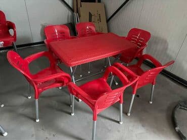 dimenzije barskih stolica: Bastenski set ! Sto sa četiri ili sest stolice dimenzija stola 120x70 — 9