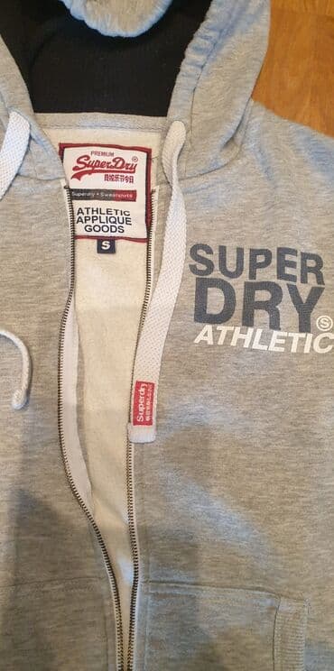 elegantne pantalone sa visokim strukom: SuperDry - SUPER DRY dukserica za muškarce. Deblji duks, sa — 2