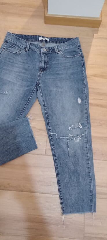pantalone s: Ženske farmerke Springfield, br.40, deblji teksas, kraći model, 100% — 2