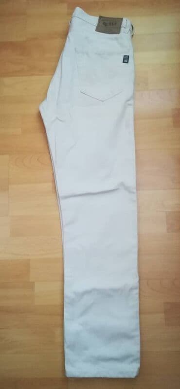 pantalone s: Farmerke GAS vel 32, bele, rebrasti texas, original, kao nove, jednom — 6