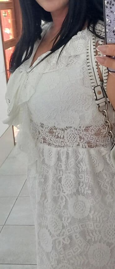 midi haljine h m: 2XL (EU 44), bоја - Bela, Večernji, maturski, Na bretele — 4