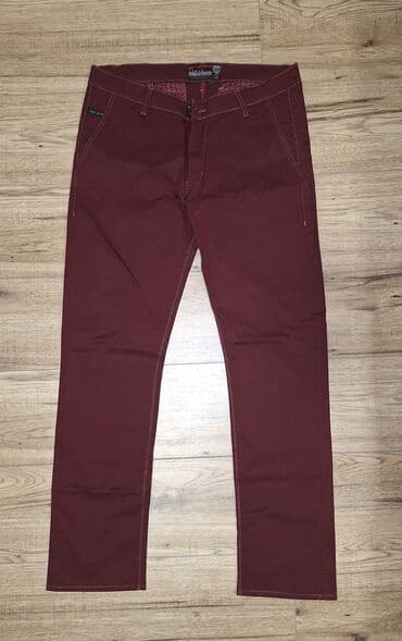 cirkoni za haljine prodaja: Pantalone, XL (EU 54), Čino, bоја - Bordo — 1